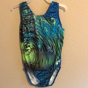 Cirque Du Soleil GK leotard blue and green